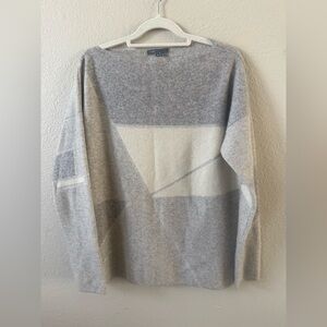 Vince Abstract Jacquard Boatneck Sweater